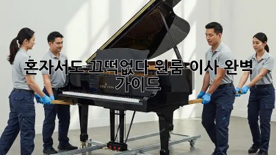 혼자서도 끄떡없다! 원룸 이사 완벽 가이드